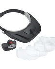 Carson Kopflupe PRO Series MagniVisor Deluxe mit LED und 4 Linsen