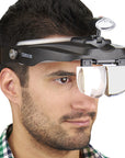 Carson Kopflupe PRO Series MagniVisor Deluxe mit LED und 4 Linsen