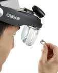 Carson Kopflupe PRO Series MagniVisor Deluxe mit LED und 4 Linsen