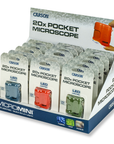 Carson Pocket Microscope MicroMini 20x with UV and LED, 15 pieces Display