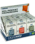 Carson Pocket Microscope MicroMini 20x with UV and LED, 15 pieces Display