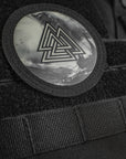 Aufnaher Valknut/Drakkar Rund (80mm)