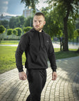 Jacke Hoodie Baumwolle Raglan