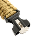 Paracord Bracelet With Sspark Cutter, Compass and Whistle