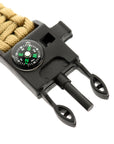 M-Tac Armband Paracord mit Geschnitzten Funken,Kompas Pfeife