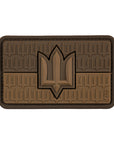 Patch die Flagge der Ukraine mit dem Dreizack der Streitkräfte der Ukraine PVC