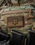 Patch die Flagge der Ukraine mit dem Dreizack der Streitkräfte der Ukraine PVC