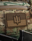 Patch die Flagge der Ukraine mit dem Dreizack der Streitkräfte der Ukraine PVC