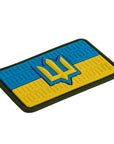 Patch die Flagge der Ukraine mit dem Dreizack der Streitkräfte der Ukraine PVC