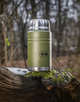 Stainless 750 ml Thermos with folding spoon