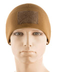 Fleece Tactical Watch Cap Beanie With Patch Panel (270g/m2)