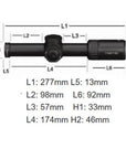 Vortex Richtkijker Viper PST Gen II 1-6x24 SFP, VMR-2 Dradenkruis (MOA)