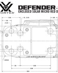 Vortex Enclosed Solar Micro Red Dot Defender-ST 3 MOA Tan