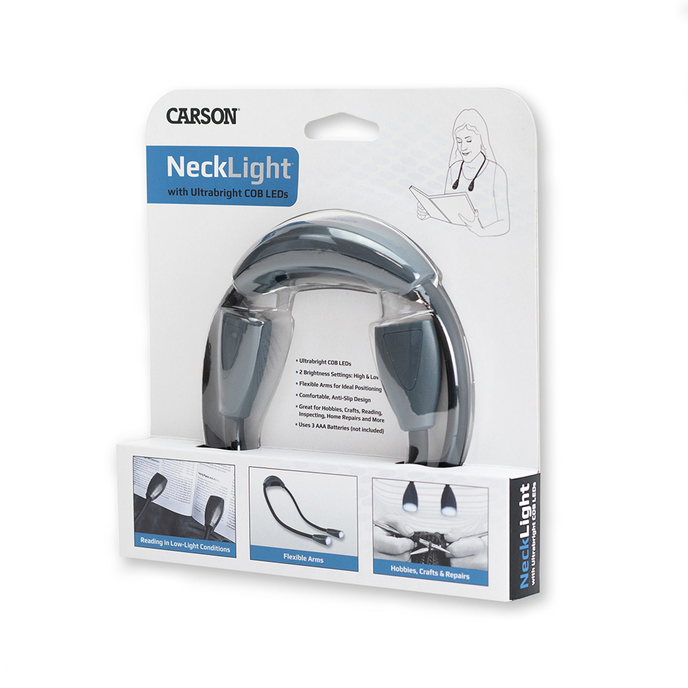 Carson Neck Lamp NL-10 with DUAL LED, Hands-free and Adjustable