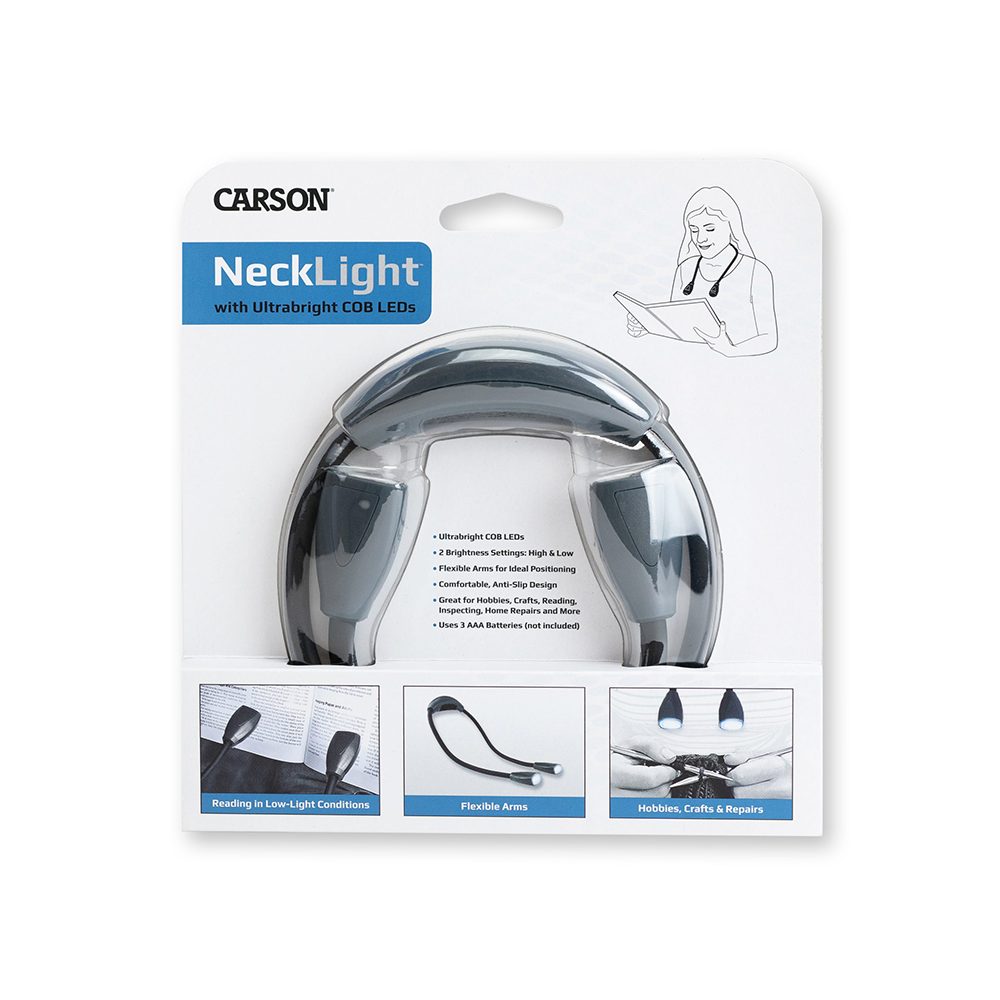 Carson Neck Lamp NL-10 with DUAL LED, Hands-free and Adjustable