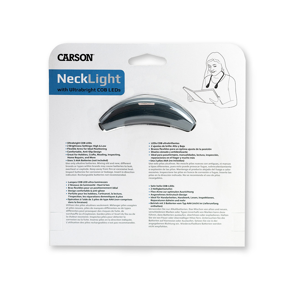Carson Neck Lamp NL-10 with DUAL LED, Hands-free and Adjustable
