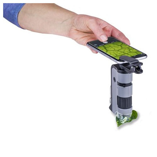Carson Handmicroscoop MP-250 MicroFlip 100-200x met Smartphone Adapter