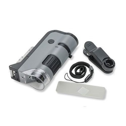 Carson Handmicroscoop MP-250 MicroFlip 100-200x met Smartphone Adapter