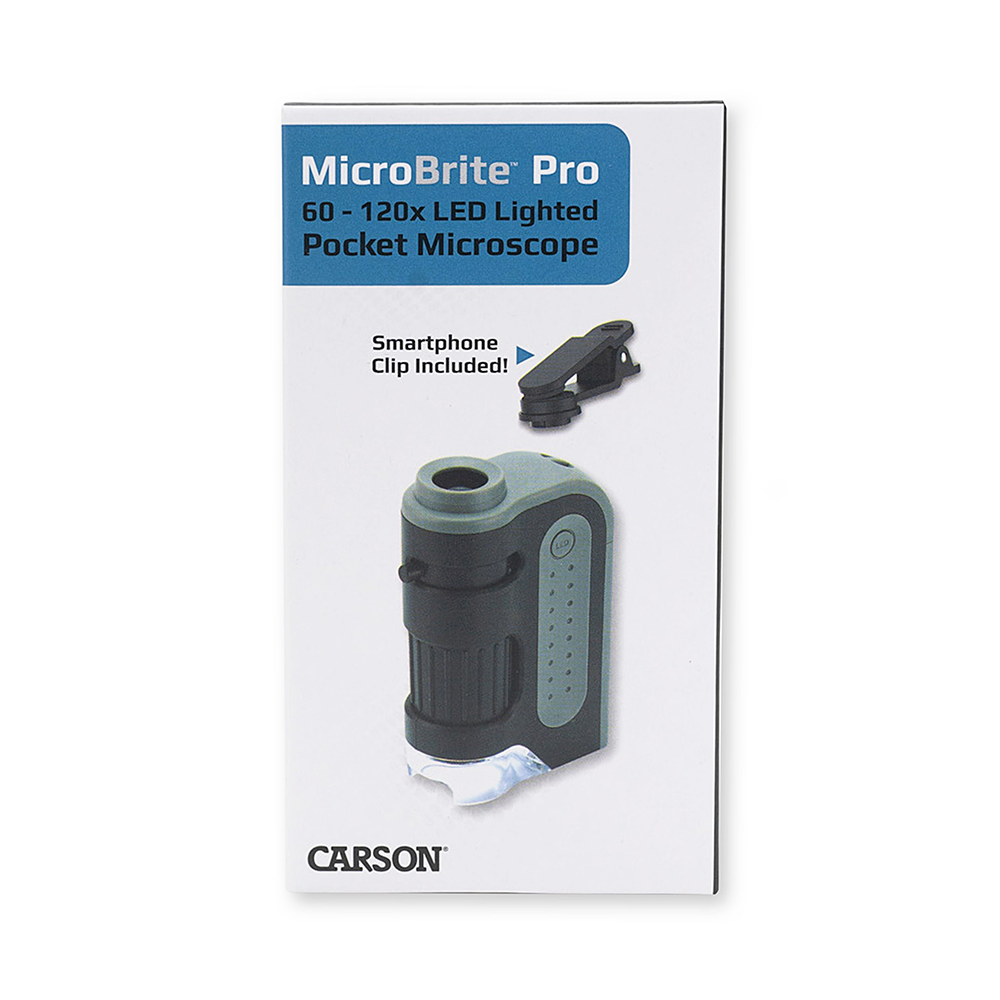 Carson Handmikroskop MM-350 MicroBrite Plus 60-120x mit Smartphone-Adapter