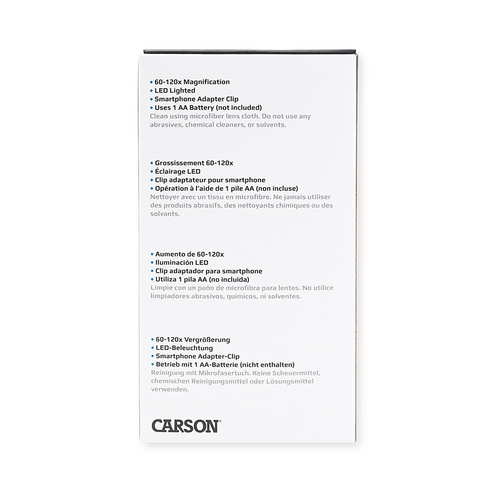 Carson Handmikroskop MM-350 MicroBrite Plus 60-120x mit Smartphone-Adapter