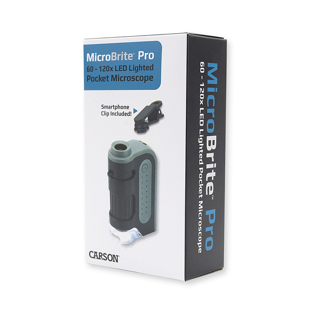 Carson Handmikroskop MM-350 MicroBrite Plus 60-120x mit Smartphone-Adapter