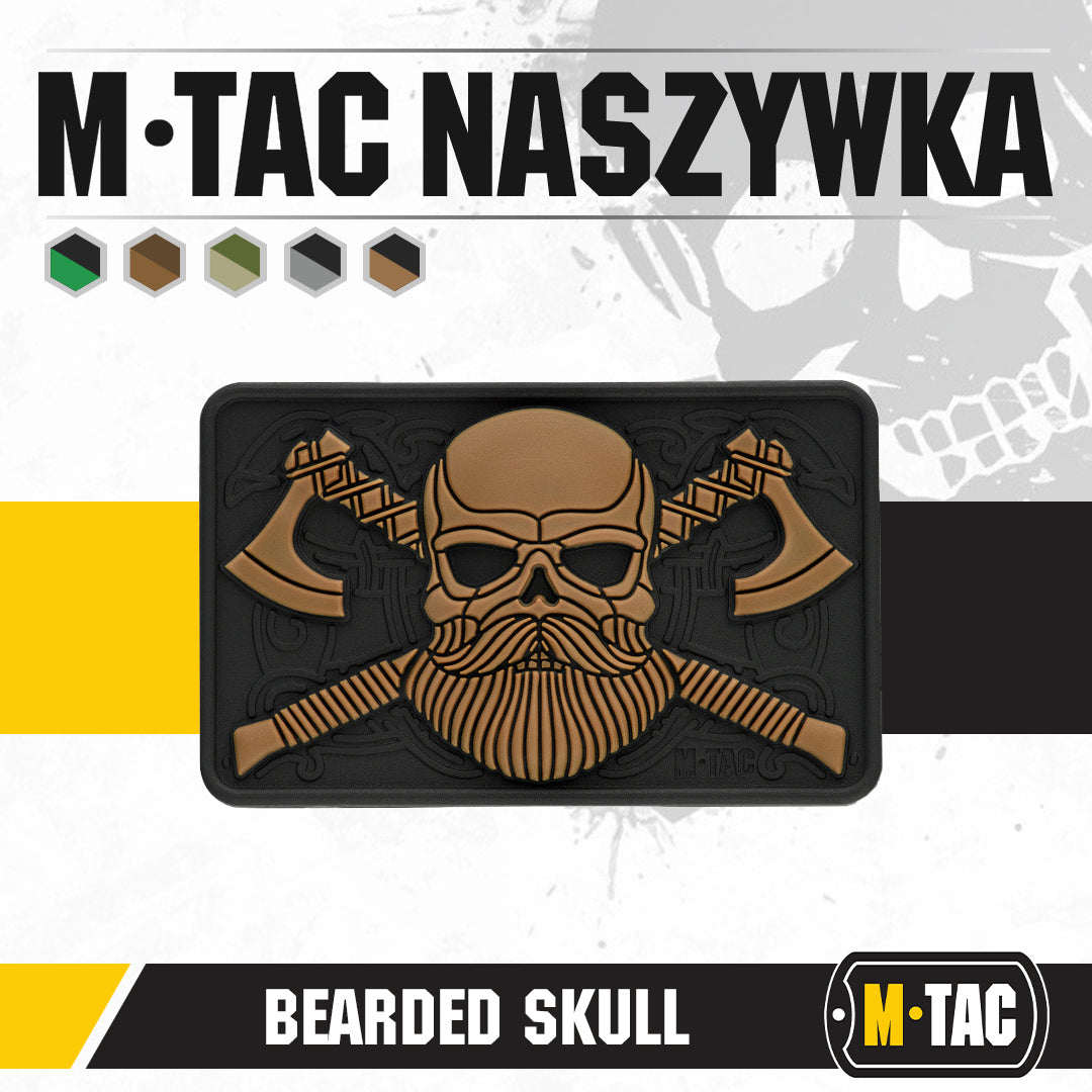 Bearded Skull 3D PVC Patch