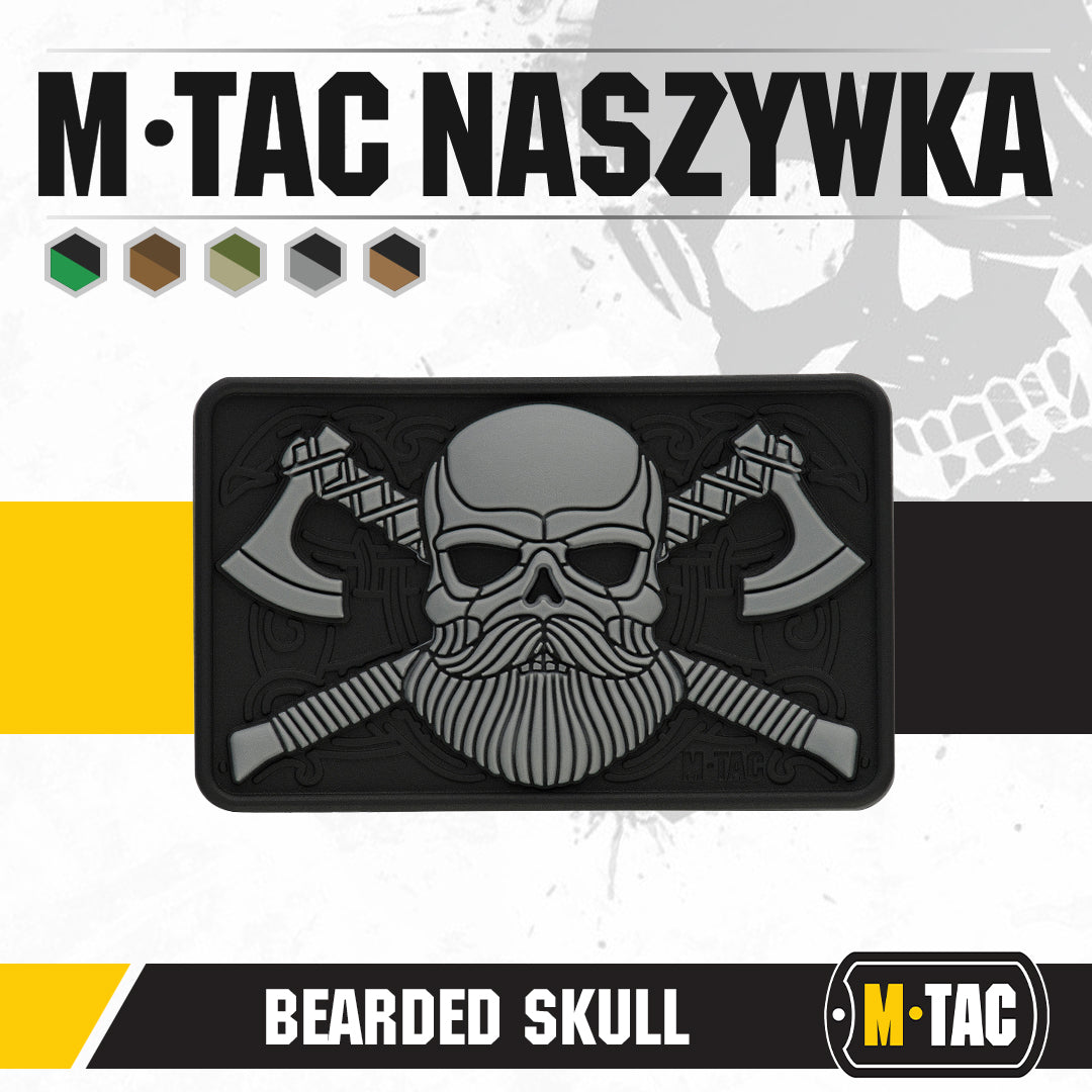 Bearded Skull 3D PVC Patch