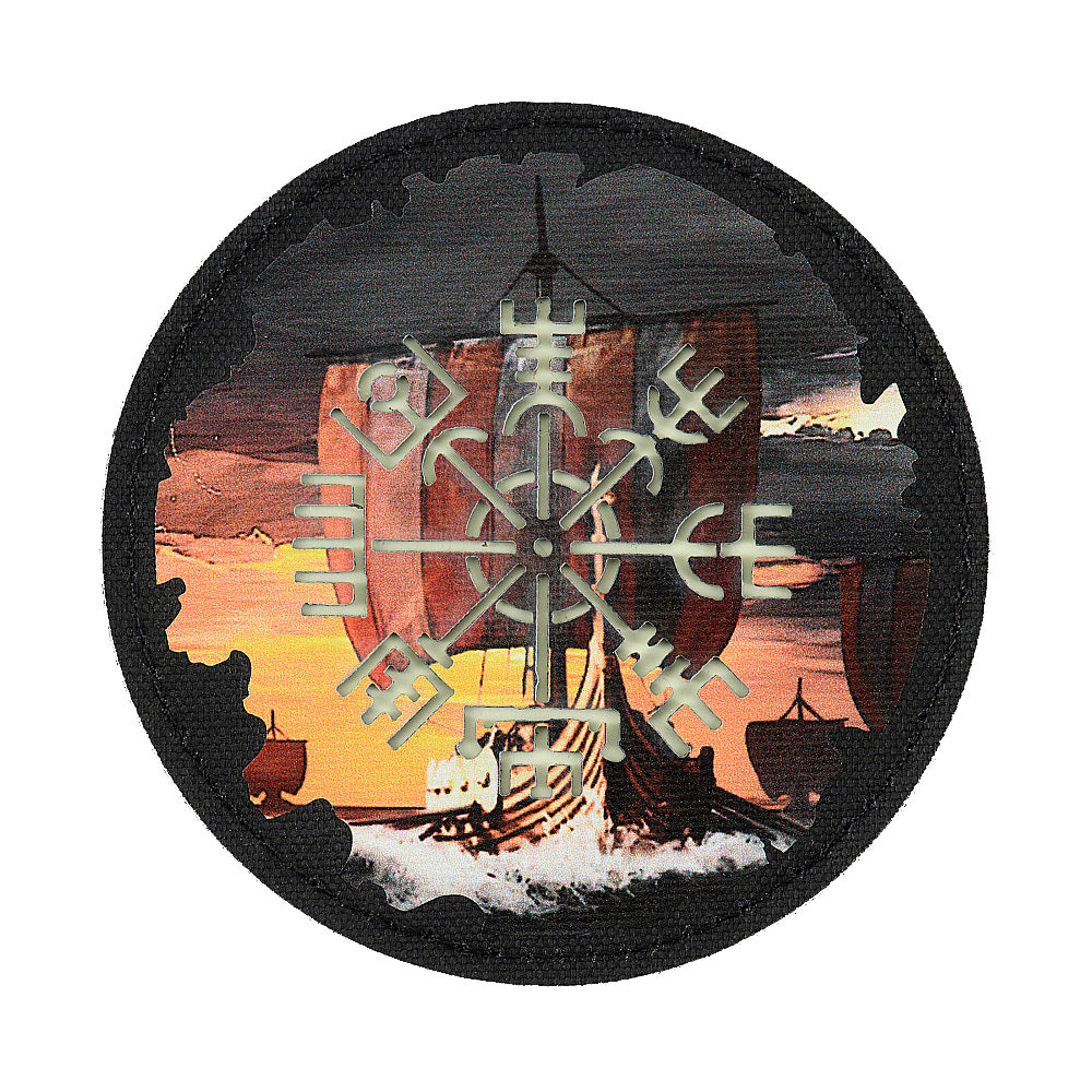 Aufnaher Vegvisir/Dracar Rund (80mm)