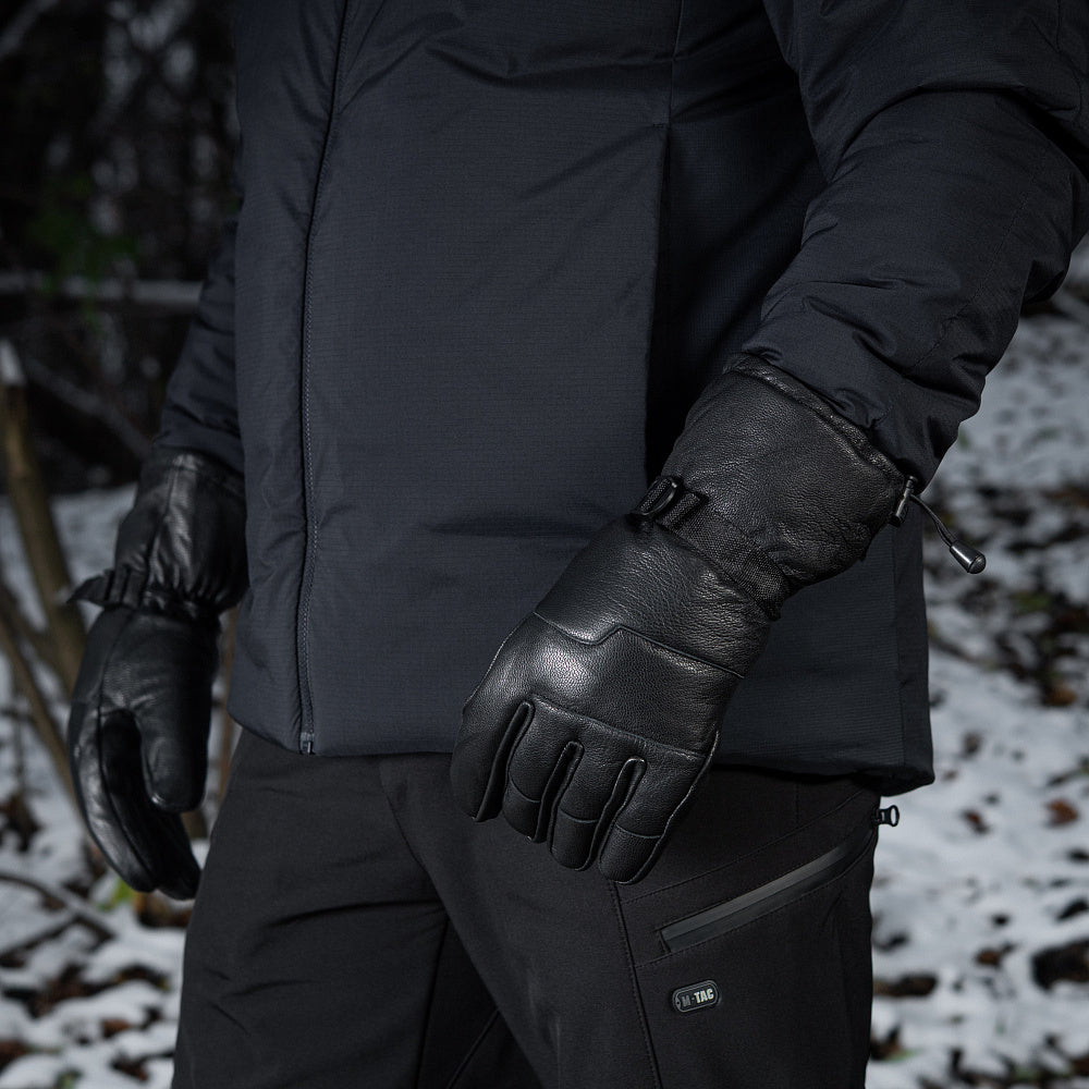 Gloves winter leather