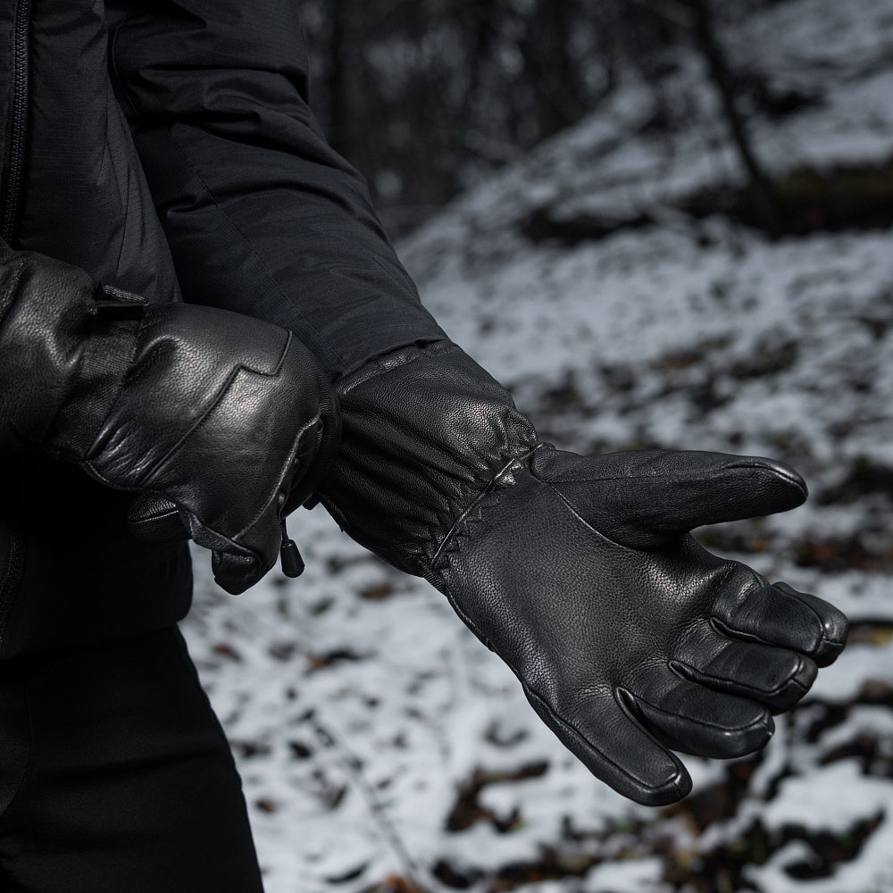 Gloves winter leather