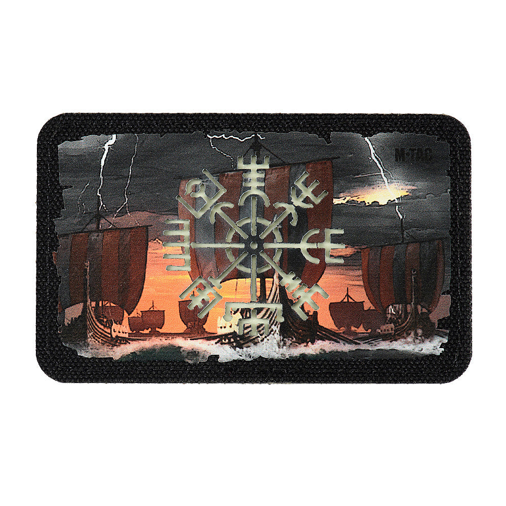 Aufnaher Vegvisir/Drakar(80x50mm)