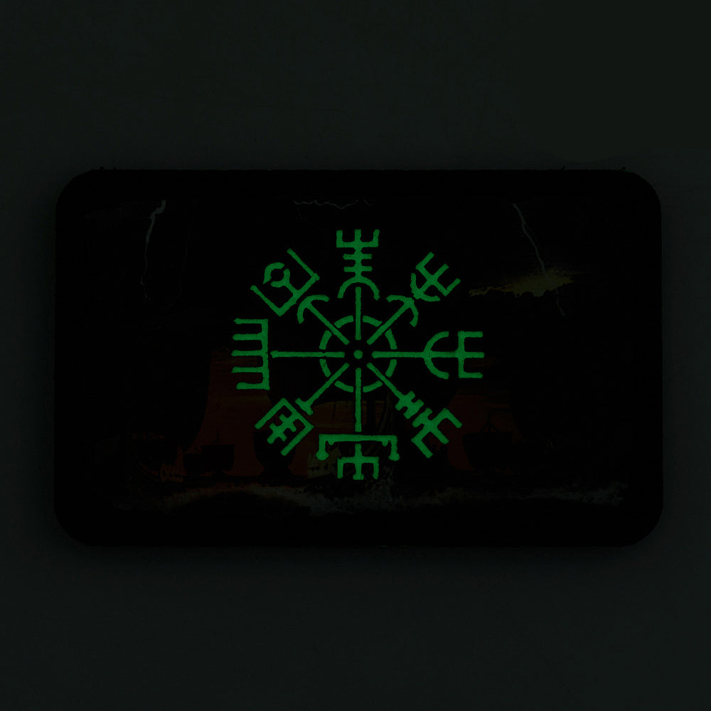Aufnaher Vegvisir/Drakar(80x50mm)