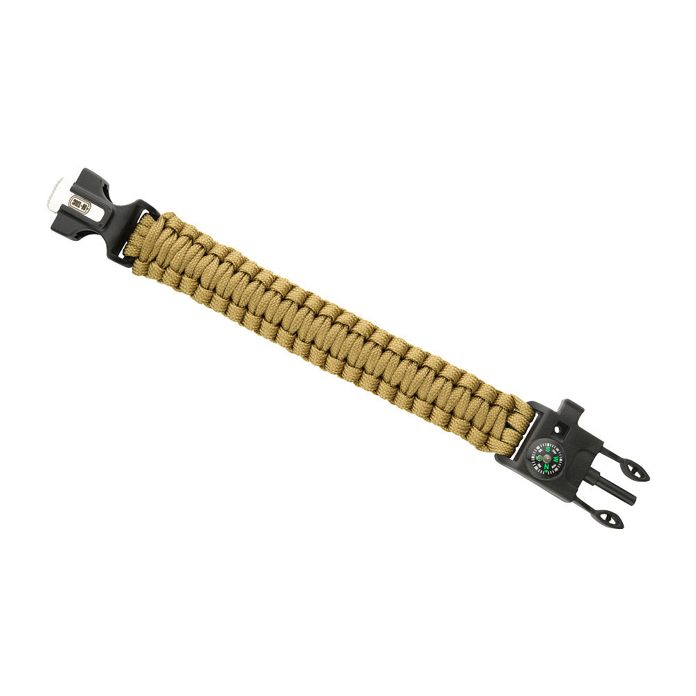 M-Tac Armband Paracord mit Geschnitzten Funken,Kompas Pfeife