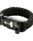 Paracord Bracelet With Sspark Cutter, Compass and Whistle