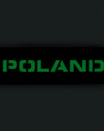 Aufnaher Poland 25x80 Laser Cut Black/Lum