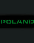 Aufnaher Poland 25x80 Laser Cut Black/Lum