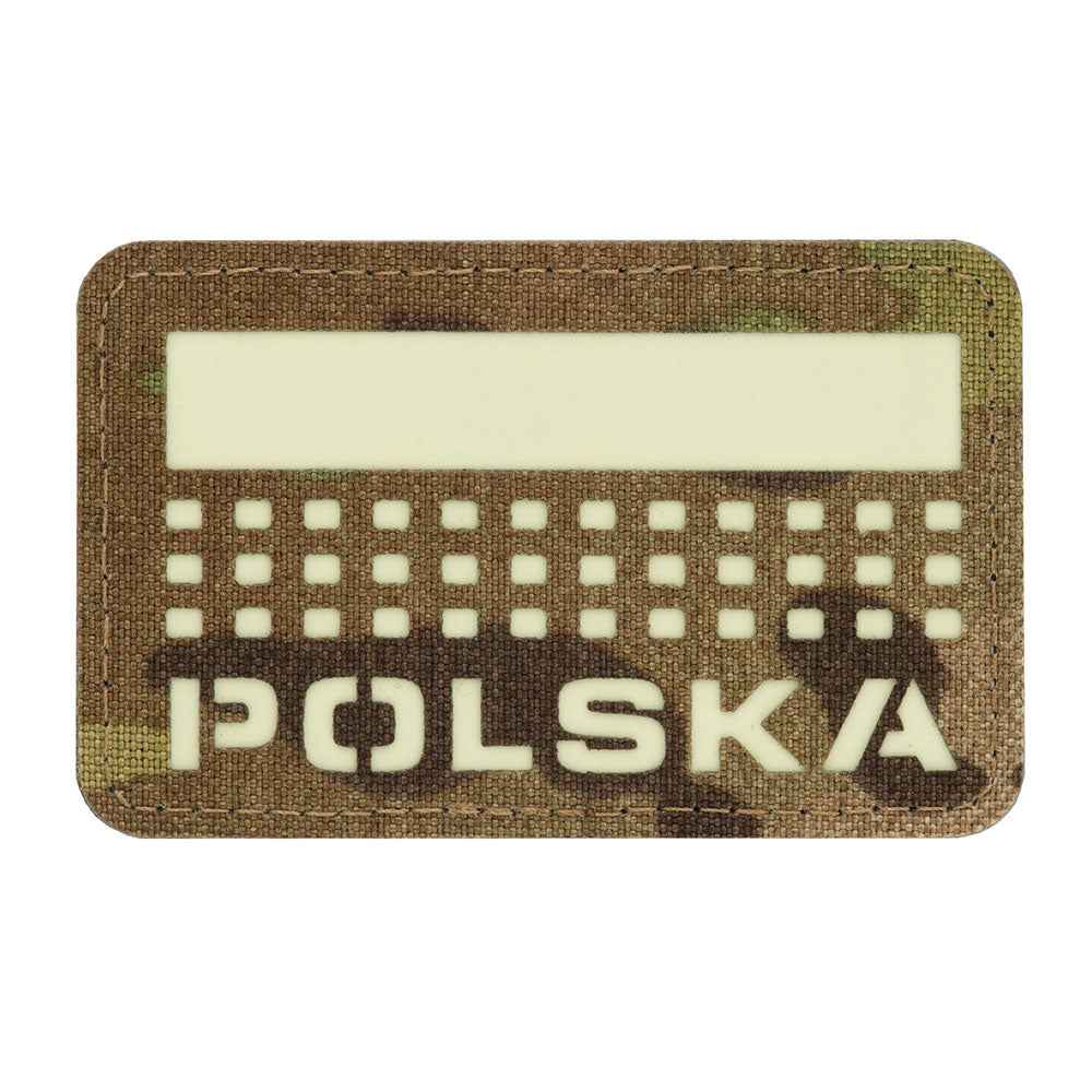 Polska-Aufnäher (mit Flagge) 50x80 Laser Cut