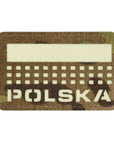 Polska-Aufnäher (mit Flagge) 50x80 Laser Cut