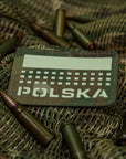 Polska-Aufnäher (mit Flagge) 50x80 Laser Cut