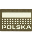 Polska-Aufnäher (mit Flagge) 50x80 Laser Cut