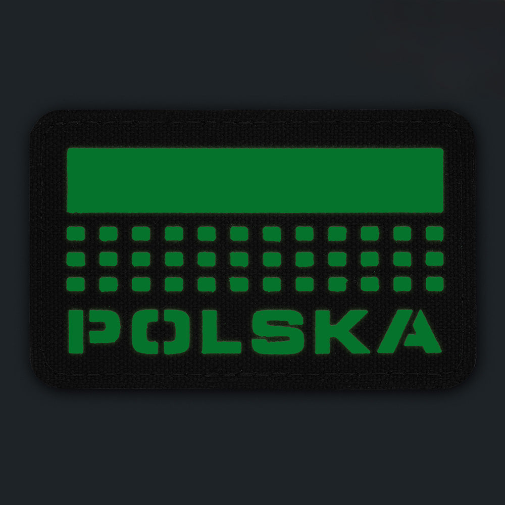Polska-Aufnäher (mit Flagge) 50x80 Laser Cut