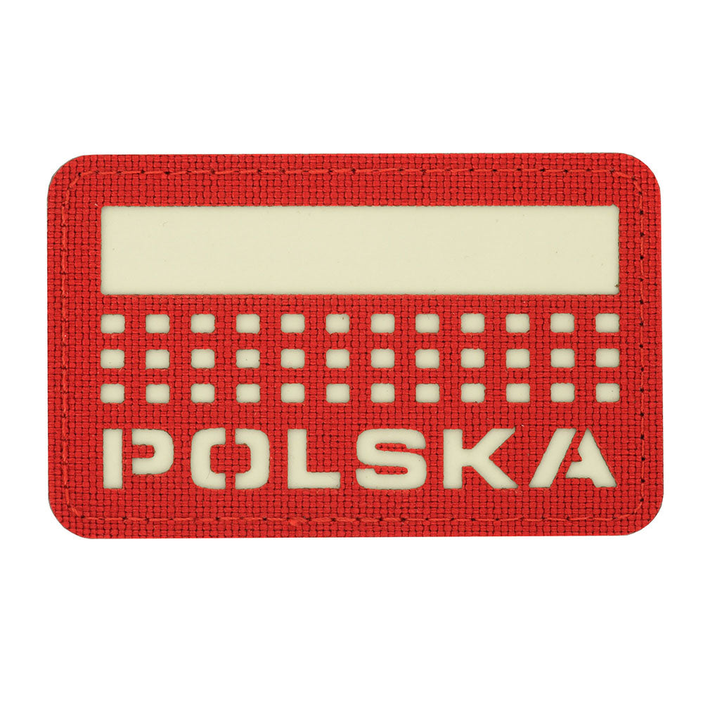 Polska-Aufnäher (mit Flagge) 50x80 Laser Cut