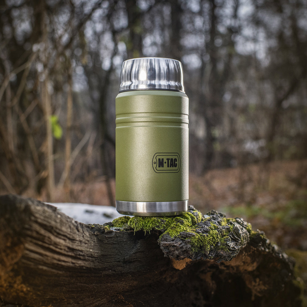 Stainless 750 ml Thermos with folding spoon