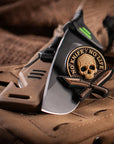 Aufnaher No Knife-No Life 3D PVC