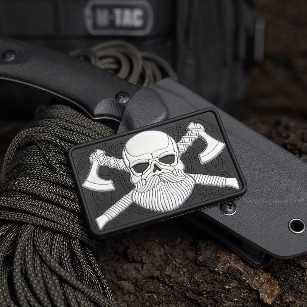 Bearded Skull 3D PVC Patch