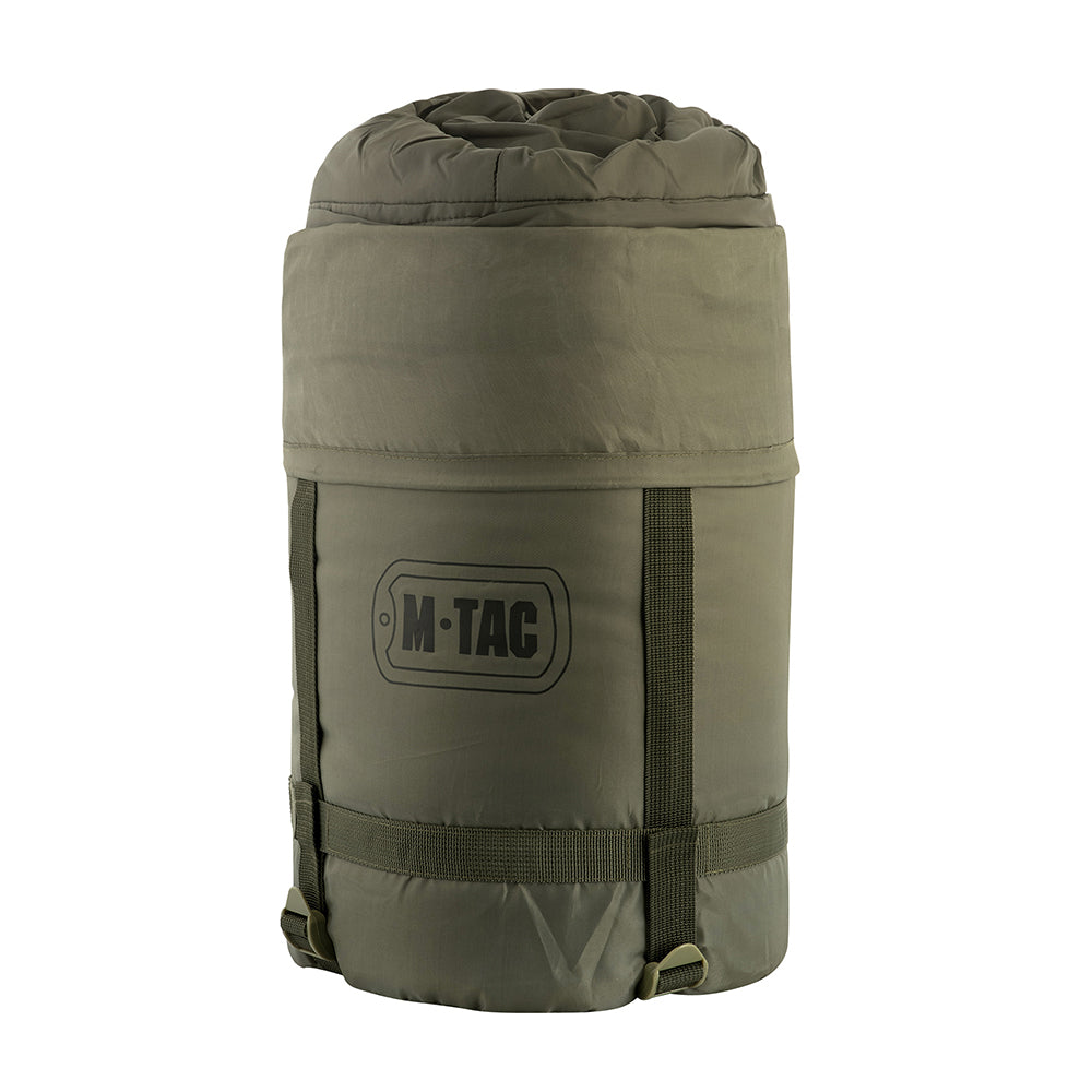 Sleeping bag with compression cover
