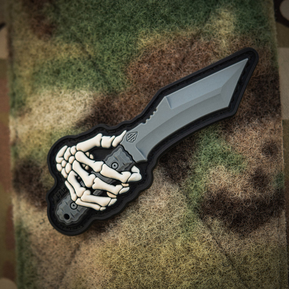 Aufnäher Skeleton Knife PVC