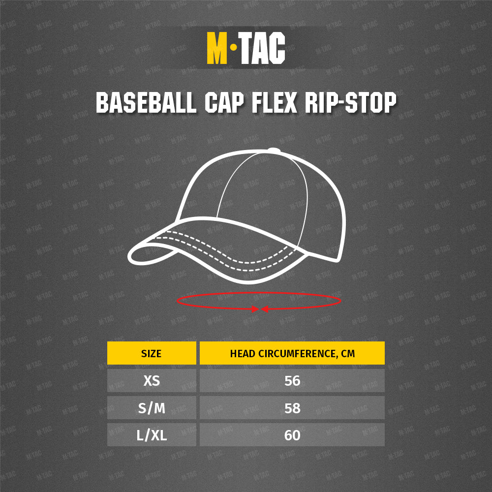 M-Tac Baseballkappe Mit Klettverschluss Flex Rip-Stop