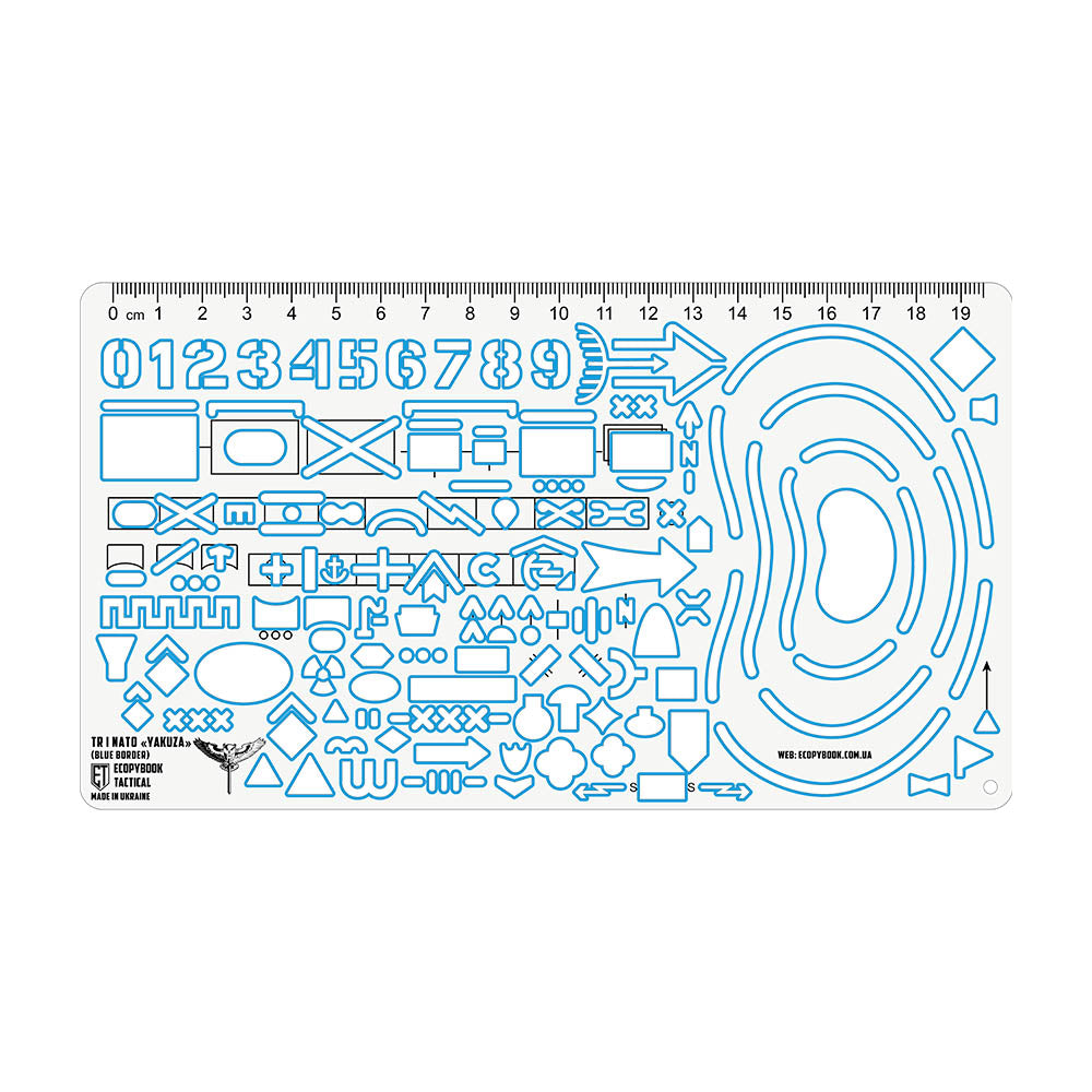 Ecopybook Tactical Scout’s Ruler NATO/UA (Blue Border)