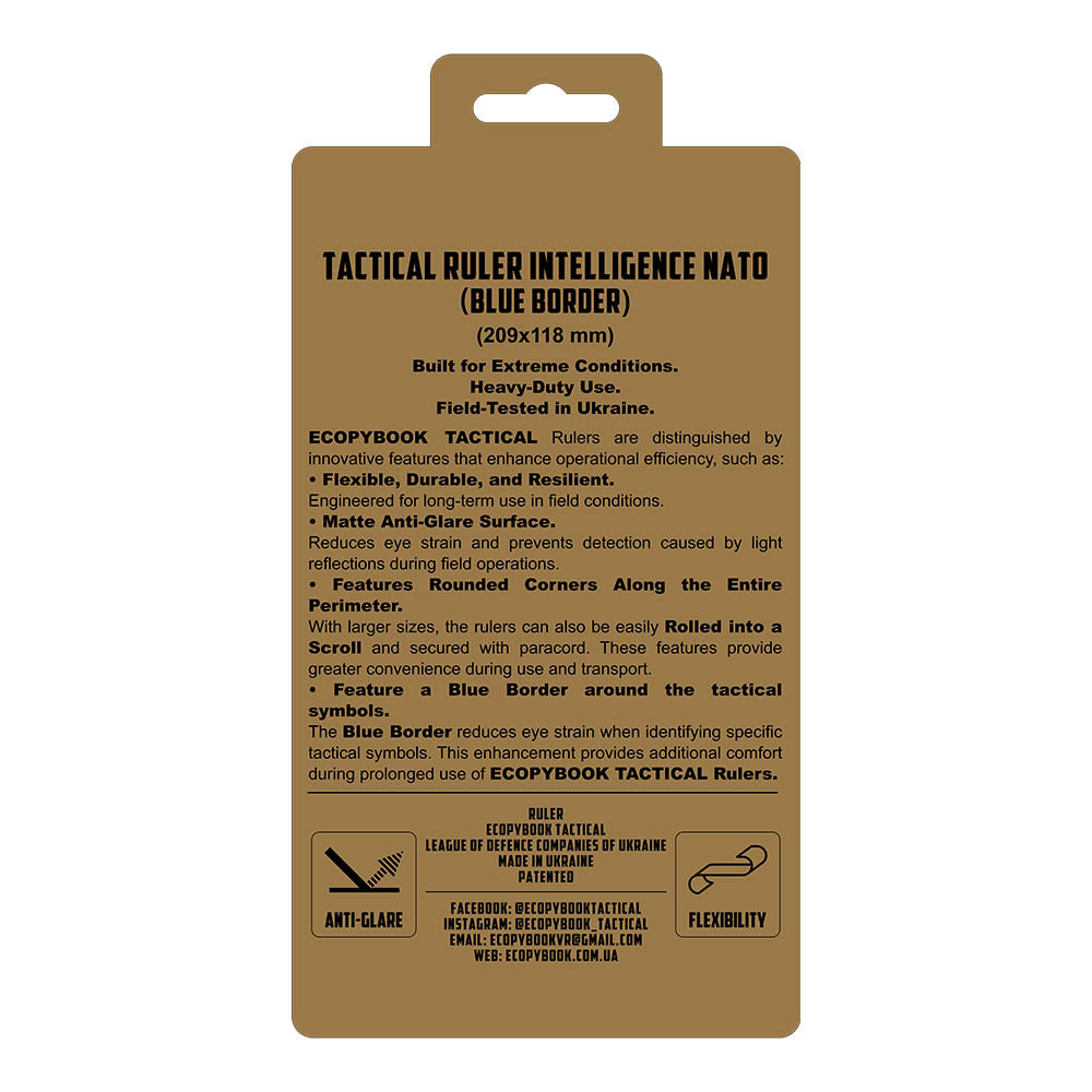 Ecopybook Tactical Scout’s Ruler NATO/UA (Blue Border)